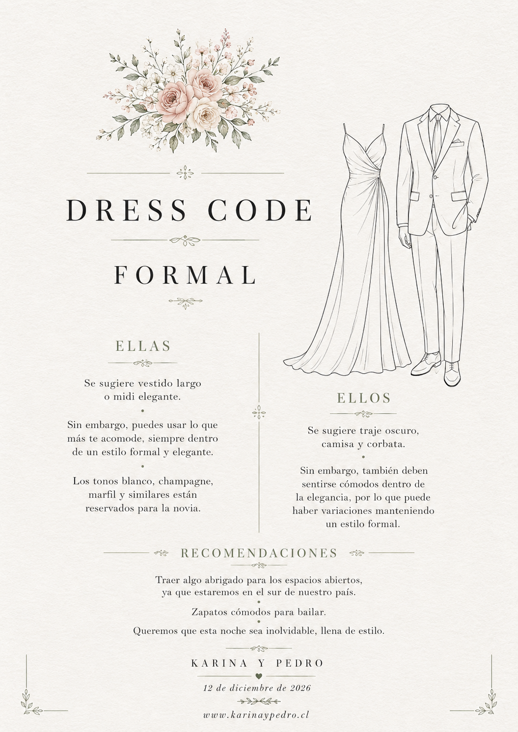 Dress Code Karina y Pedro